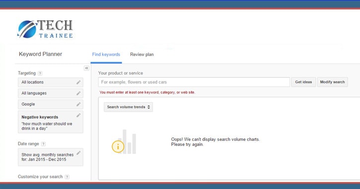 Keyword planner google adwords