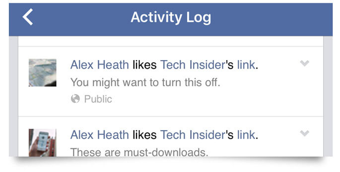 activity log