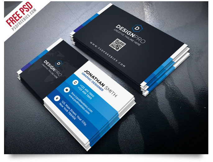 modern business card psd template