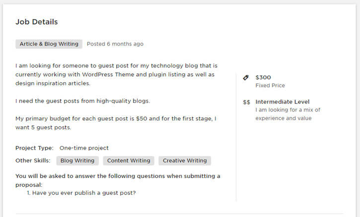 upwork job