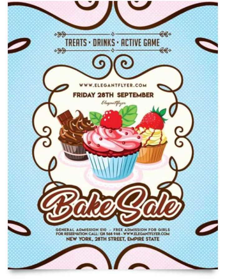 cup cake bakery brochure