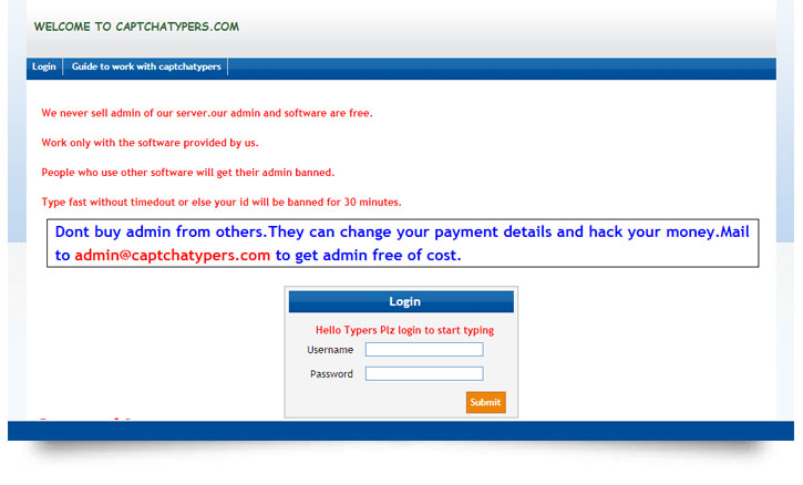 Captcha Typers