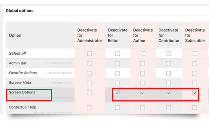 deactivatescr options