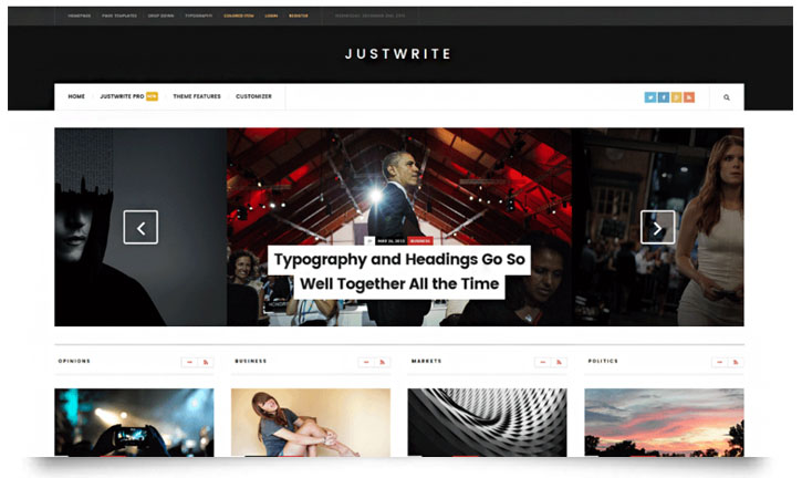 just write theme