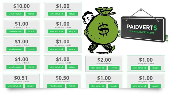 paidverts screenshot