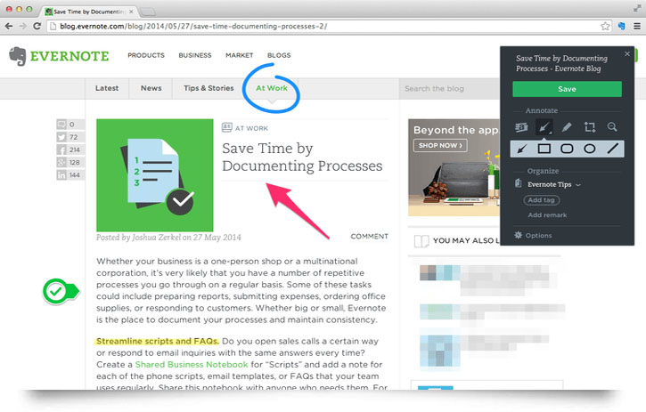 evernote webcliper