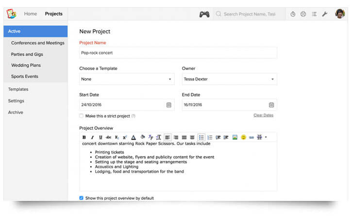 zoho projects
