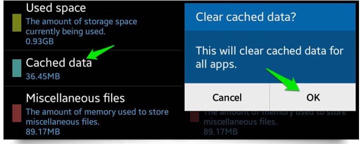 clear cache