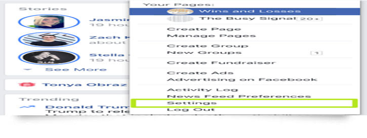 facebook option