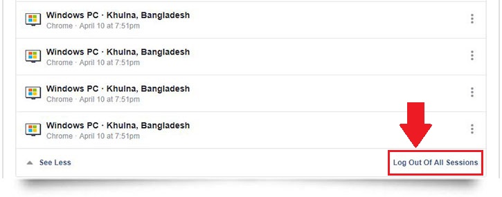 logged out