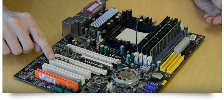 mother board of a computer