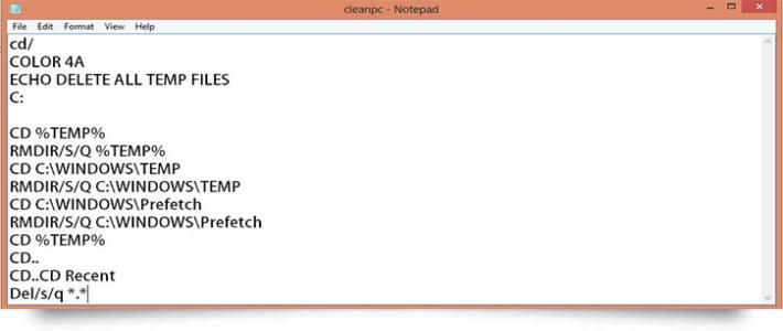 temporary files delete