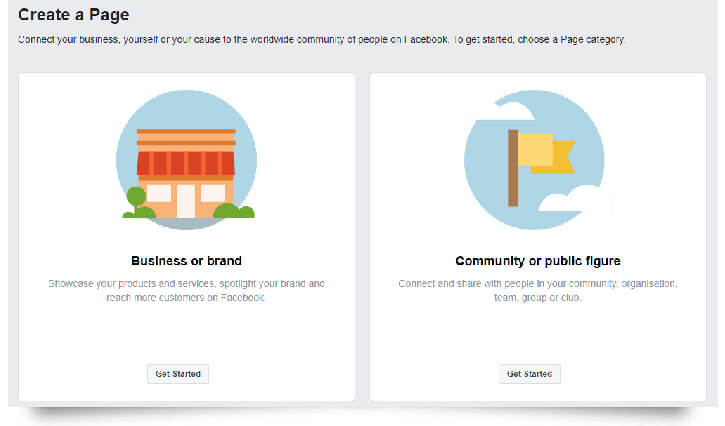 create a facebook page