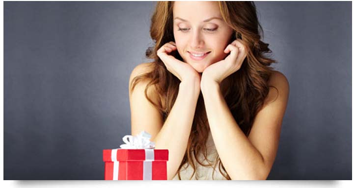 girl with gift