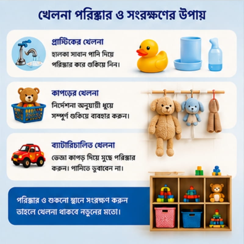 খেলনা পরিস্কার করার উপায়