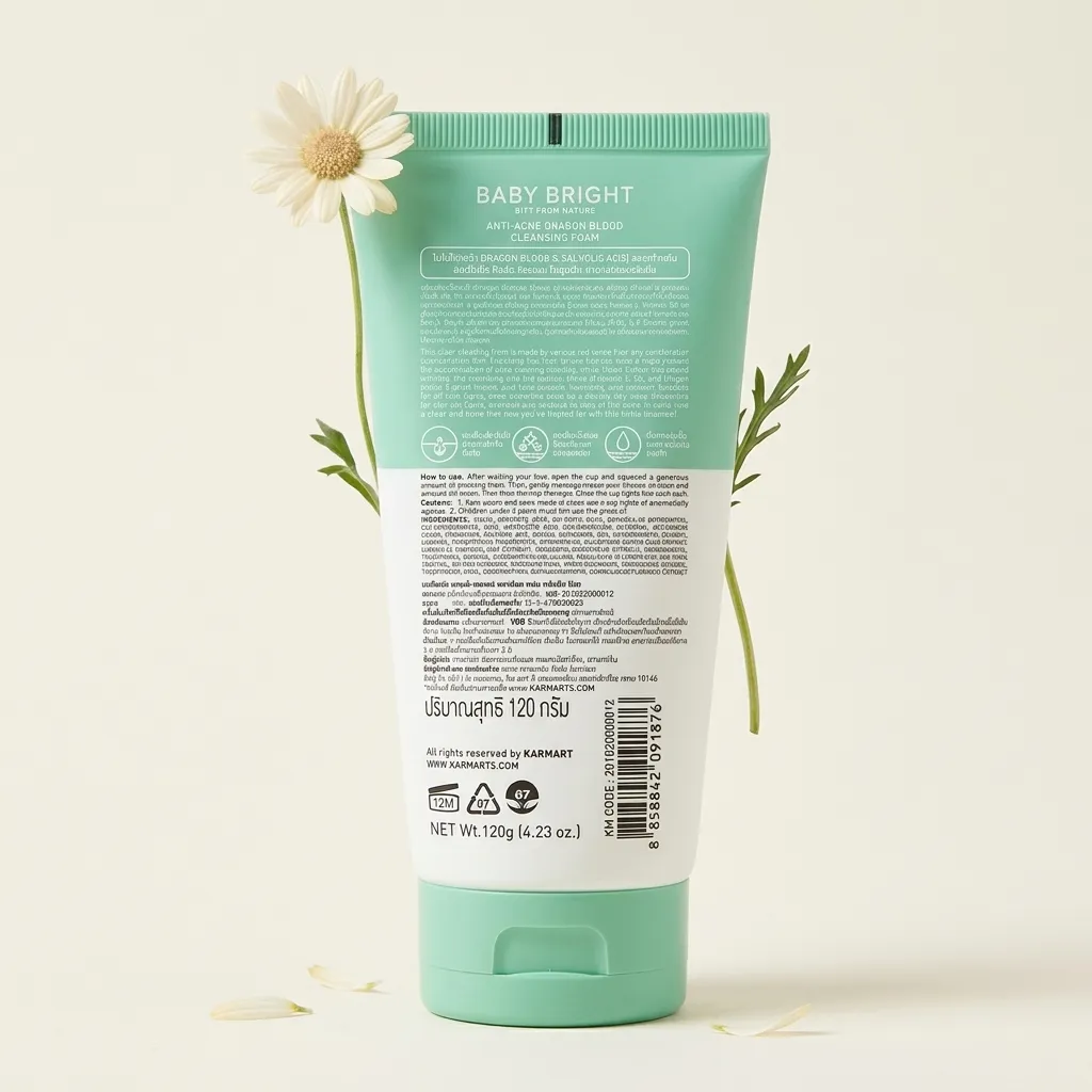 Baby Bright Anti Acne Dragon Blood Cleansing Foam - Image 2